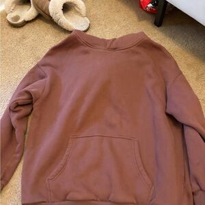 brown oversized hoodie